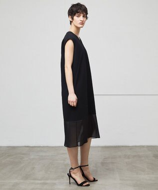 BEIGE， 【洗える】LORRAINE / Vネックドレス Black