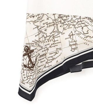 23区 S 【先行予約】スカーフコンビジャージー ウエストデザイン カットソー オフ×ネイビー