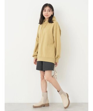 earth music&ecology 裏起毛パーカー Yellow