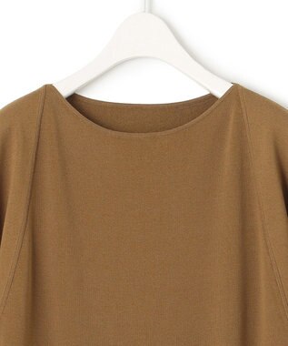 ICB 【洗える】ドライコットンアセテート ドレープスリーブワンピース キャメル系