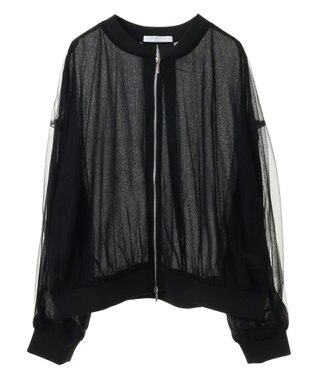 Green Parks チュールブルゾン Black