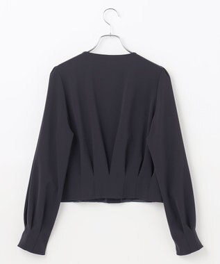 #Newans 【セレモニーにも】コクーンフォルムカーディガンジャケット ネイビー