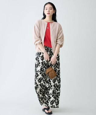 ANY シアーワッフルカーディガン ベージュ