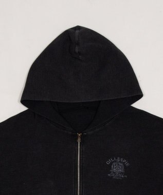 WEGO 【ユニセックス着用ITEM】ワッフルZIPパーカー ブラックその他