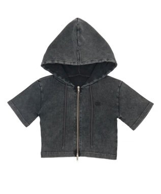 WEGO リブハンソデジップパーカー スミクロ