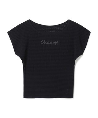 Chacott BALANCE【ノーソーイングニット】ロゴプリントメッシュTシャツ