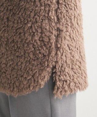 Green Parks シープライクファーベスト Gray Beige