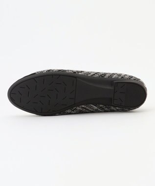 steppi 【WEB・一部店舗限定/洗える】ツイード柄 ラウンド バレエ パンプス ツイード柄(グレー)