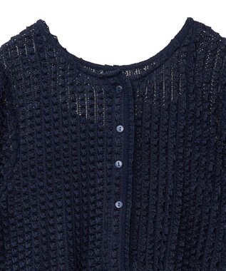 earth music&ecology ミニフリルカットレースアンサンブル Navy