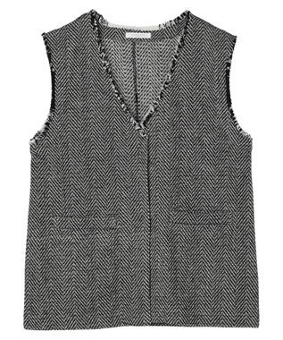 Green Parks ツイードベスト Black