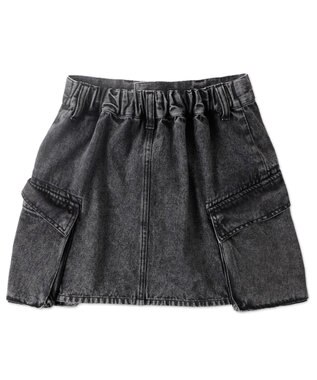 WEGO カーゴポケットデニムミニスカート ブラックその他