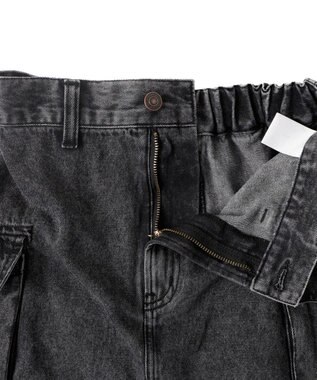 WEGO カーゴポケットデニムミニスカート ブラックその他