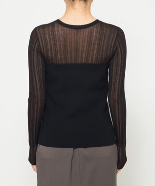 uncrave シルキー ニット コンビ トップス ブラック