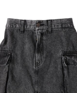 WEGO カーゴポケットデニムミニスカート ブラックその他