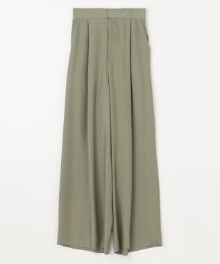 NAVE 【ReNAVE・セットアップ可/洗える/UVケア/接触冷感】フィブリルシャンブレー ワイドパンツ カーキ系