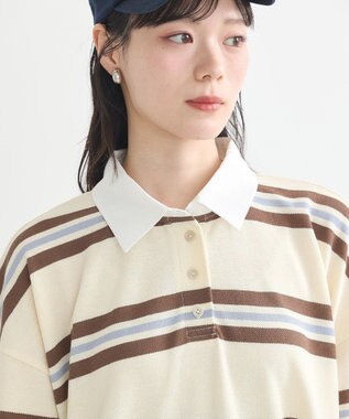 earth music&ecology レトロボーダーラガーミニワンピース Border Blue