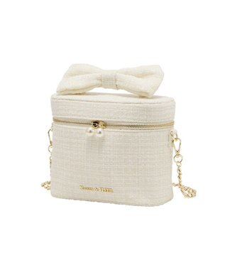 Maison de FLEUR ツイードキューブショルダーバッグ Ivory