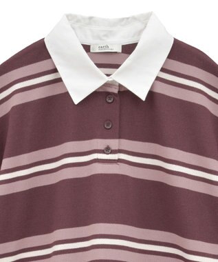 earth music&ecology レトロボーダーラガーミニワンピース Border Pink