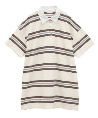 earth music&ecology レトロボーダーラガーミニワンピース Border Blue