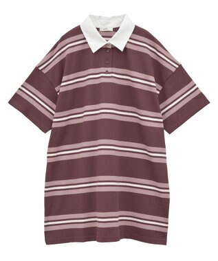 earth music&ecology レトロボーダーラガーミニワンピース Border Pink