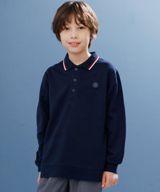 J.PRESS KIDS 【140-170cm】リブライン ポロシャツ ネイビー系
