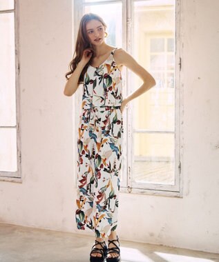 San-ai Resort（三愛水着楽園） ロングパンツセット　13L・15L　【Coral veil（コーラルヴェール）】 ホワイト