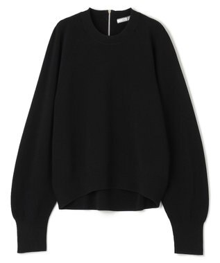 BEIGE， 【洗える】LAURA / ドライタッチバックジップニット Black