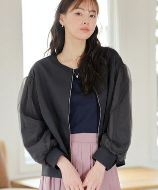 Tiaclasse 【洗える】チュールレースソフトダンボールジャケット