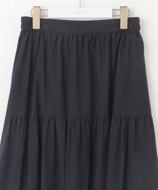 ANY SIS 【洗える】スカラヘムティアード スカート ブラック