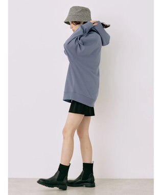 earth music&ecology スウェットルーズパーカー Blue