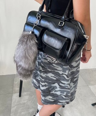 WEGO BIGファーしっぽキーホルダー 柄1