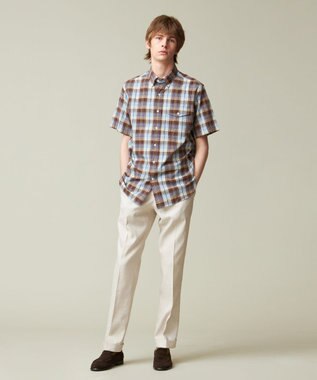 J.PRESS MEN インディアンマドラスチェック シャツ / B.D. ブラウン系3