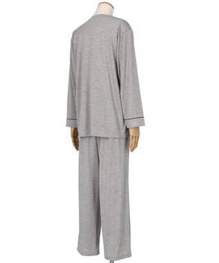 ワコール／睡眠科学 メンズ パジャマ 長袖 長ズボン シルク100%(本体) YGX548 睡眠科学／ワコール チャコールグレー