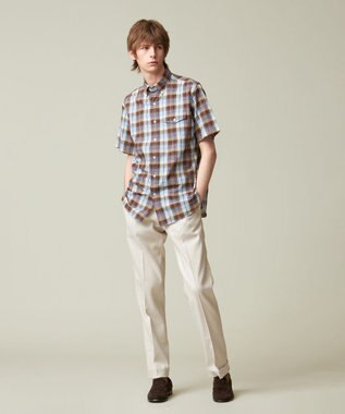 J.PRESS MEN インディアンマドラスチェック シャツ / B.D. ブラウン系3