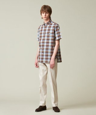 J.PRESS MEN インディアンマドラスチェック シャツ / B.D. ブラウン系3