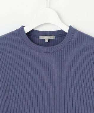 23区 【Indian Factory】シャイニーワイドリブ カットソー サックスブルー系