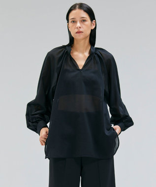 【洗える】MOYE / シアーウールパフスリーブブラウス