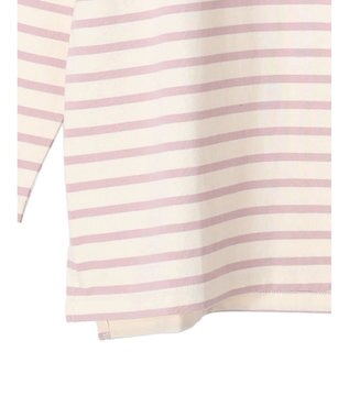 earth music&ecology バック釦ボーダーチュニック Pink