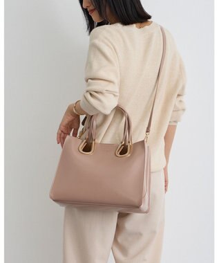 MioFIRANO ホースシューエナメルハンドバッグ 2WAY　FIRANO フィラノ BEIGE