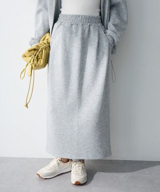 Green Parks ウエストタックＩラインカットスカート Gray Mixture