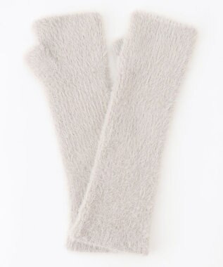 ANY SIS 【WEB＋一部店舗限定】シャギー ハンドウォーマー ライトグレー