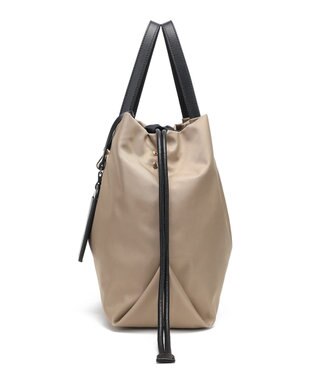 style code 【PADMA/パドマ】カードケース付　ナイロン巾着トートバッグ ベージュ