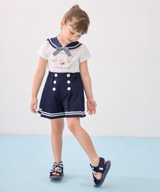 ANY KIDS セーラーカラー Tシャツ オフホワイト