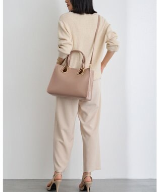 MioFIRANO ホースシューエナメルハンドバッグ 2WAY　FIRANO フィラノ BEIGE