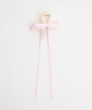 WEGO Lロングリボンバンスクリップ ライトピンク