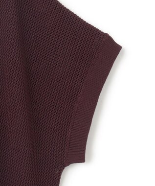 UNFILO L メッシュ ハーフスリーブ プルオーバー ボルドー