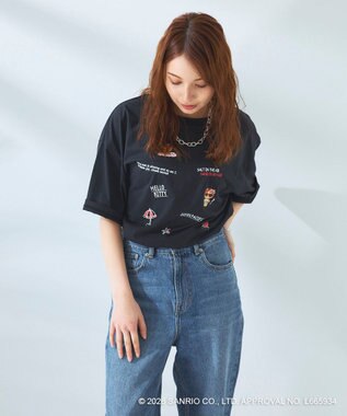 OP／FILA 【Ocean Pacific×ハローキティ】ラッシュTシャツ ブラック