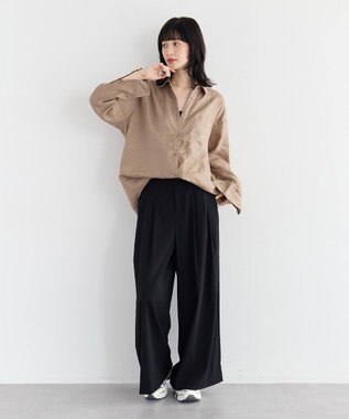 YECCA VECCA ドライタッチストレッチワイドパンツ Black