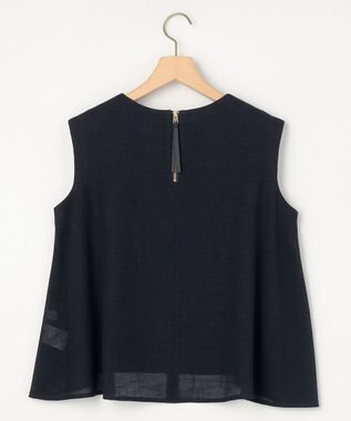 組曲 S 【先行予約】【WEB限定】メランジレノクロス 裾フレアブラウス ネイビー系