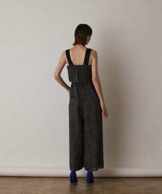 GRACE CONTINENTAL カットジャガードサロペット グレー